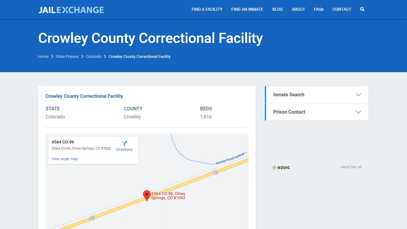 Crowley County Correctional Facility Prisoner Search ...